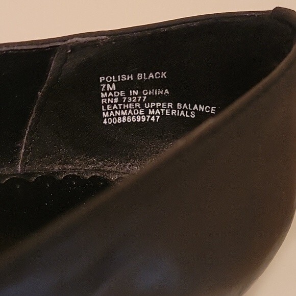 Croft & Barrow black leather pump shoes size 7 - Picture 6 of 10